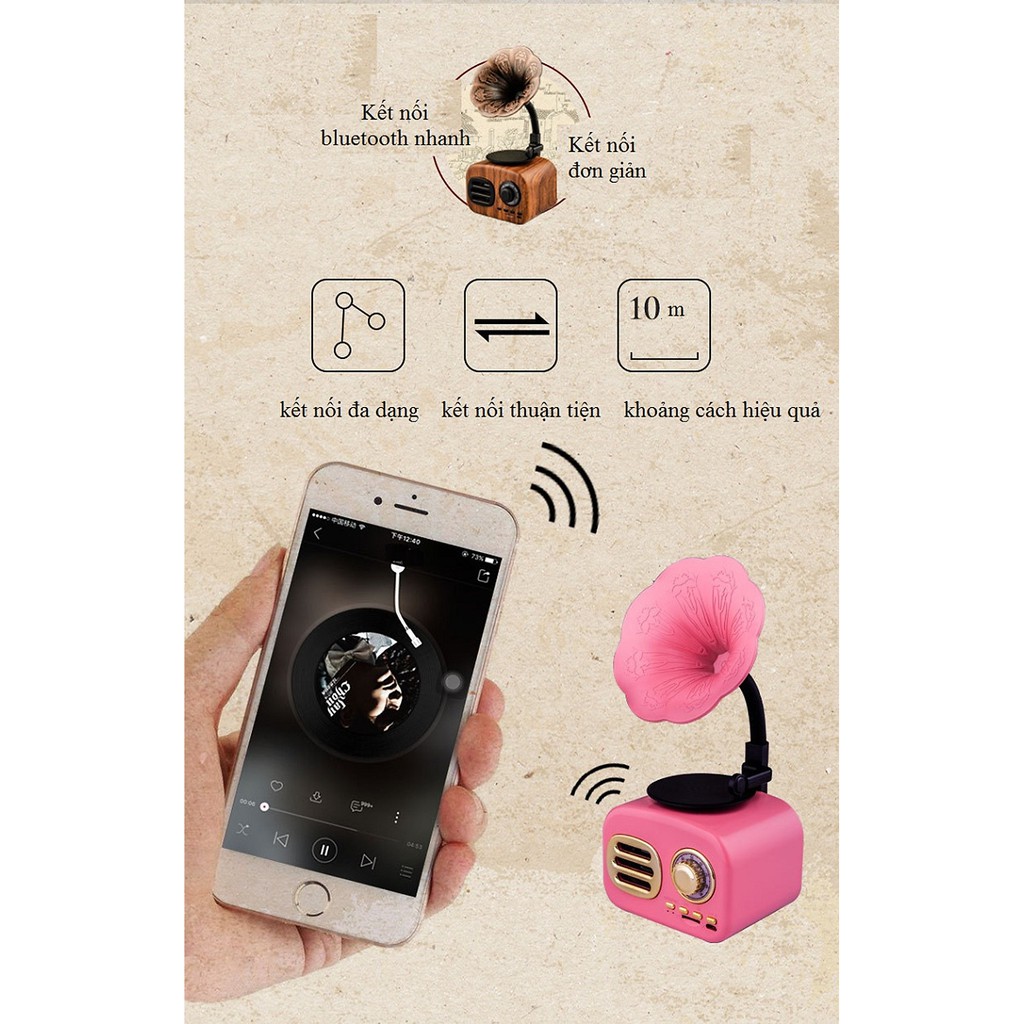 Loa Bluetooth 5.0 FT-05 Công Suất 5W Kiểu Dáng Cổ Điển Siêu Cute