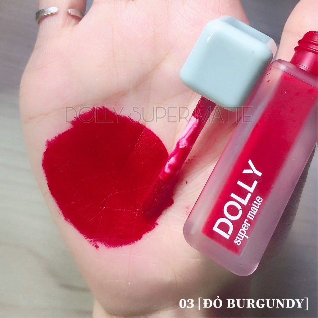 Son kem lì  Dolly super matte, son kem lì không chì bền màu lâu trôi MUA 2 THỎI TẶNG 1 DƯỠNG MÔI