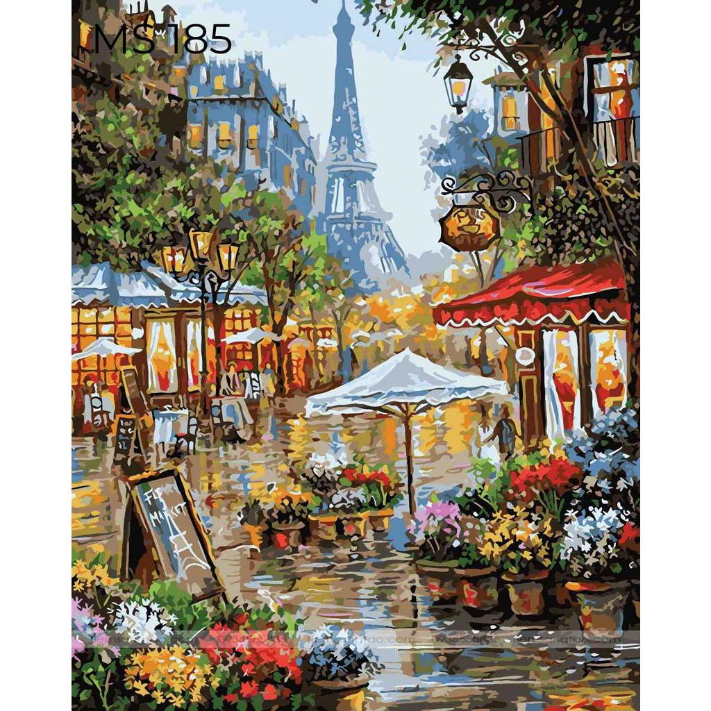 [CÓ SẴN] Tranh Tô Màu Theo Số Licopen - Tranh khung cảnh paris - MS185