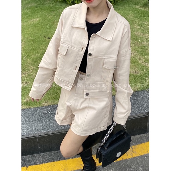 Áo khoác kaki nữ freesize (Lẻ áo khoác)