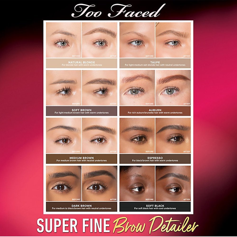 Too Faced - Chì Kẻ Mày Hai Đầu Too Faced Super Fine Brow Detailer Ultra Slim Brow Pencil Longwear Waterproof 0.08g