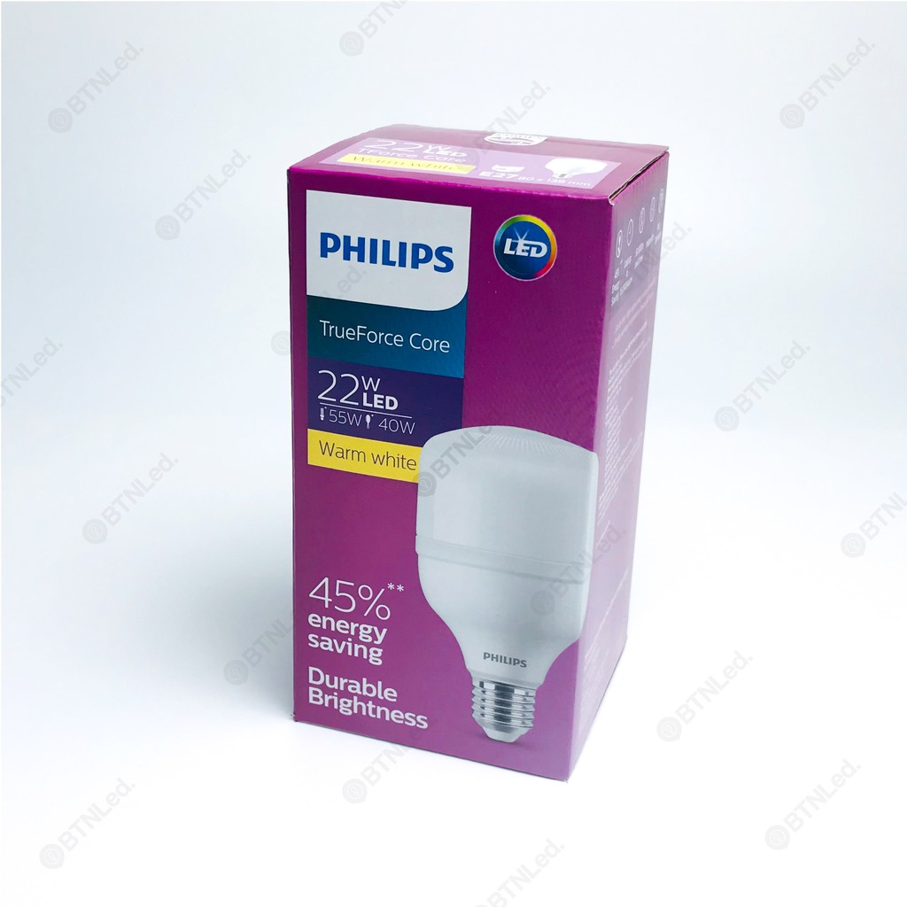 Bóng PHILIPS LED Bulb trụ 22W E27 - [HÀNG CHÍNH HÃNG] - Tiết kiệm điện, chất lượng ánh sáng cao