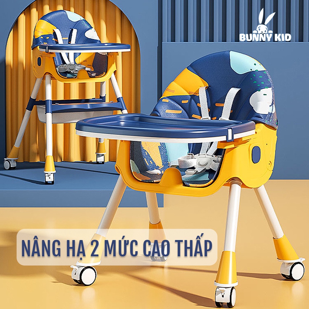 Ghế Ăn Dặm Có Bánh Xe, Ngả Lưng BellyBaby cao cấp Cho Bé BB102 BBLuna