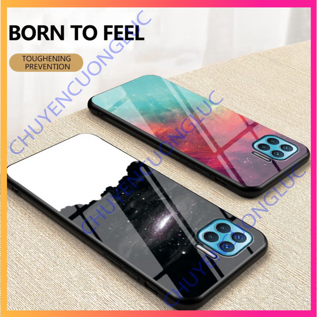 [HOT] Ốp lưng Oppo Reno 4f A93 Kính Cường Lực Màu Gradient Chống Trầy Xước Chống Sốc