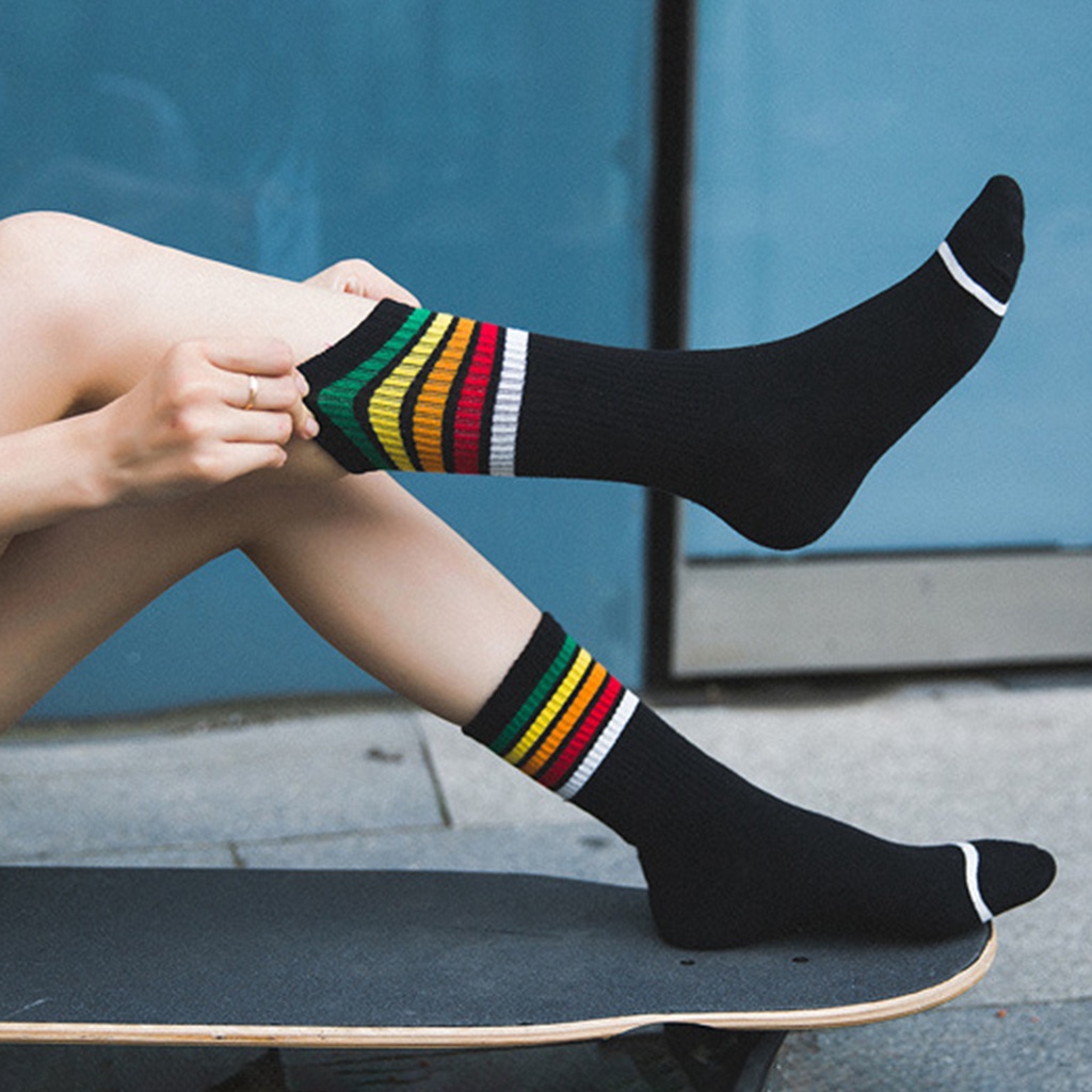 Vớ Nữ Thoáng Khí Họa Tiết Sọc Ngang Thời Trang Cao Cấp