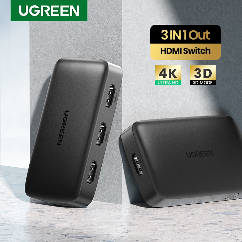Ugreen Công Tắc Chuyển Đổi HD 3 Trong 1 Cho Xiaomi Mi Box 4K / 30Hz