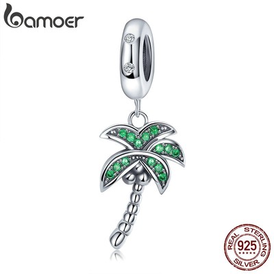Phụ Kiện Trang Sức Bamoer Hình Cây Dừa Đính Đá Xinh Xắn