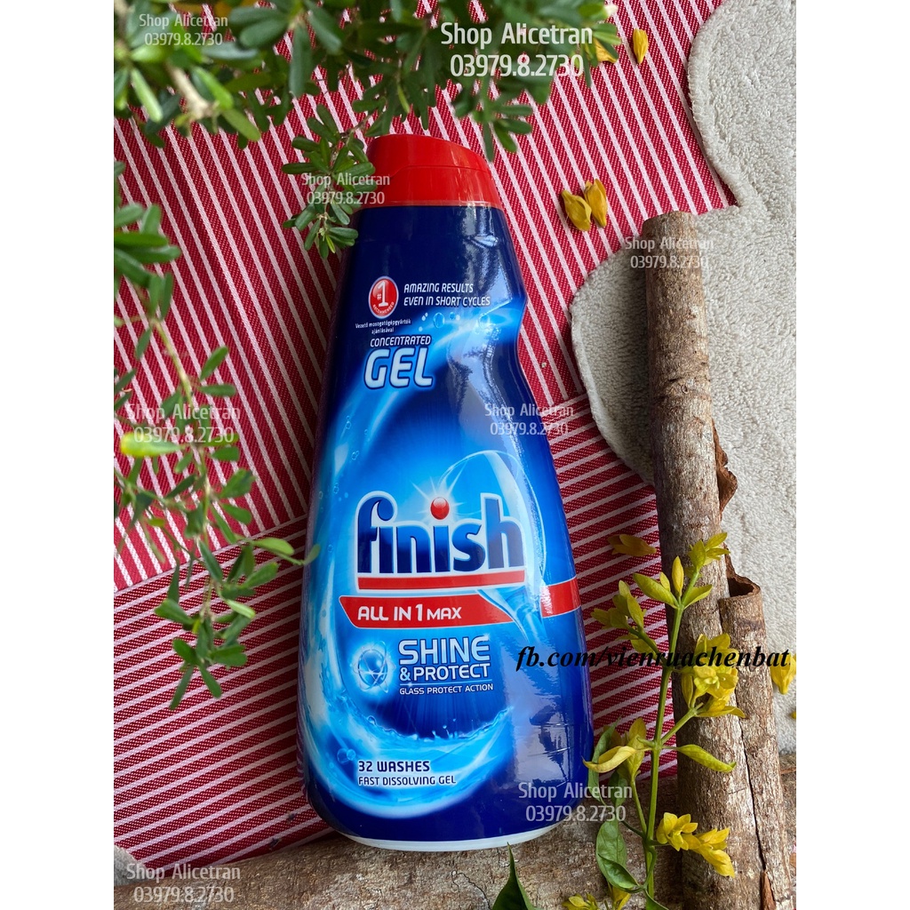 Gel Finish All in 1 max 650ml (dùng cho máy rửa chén bát)