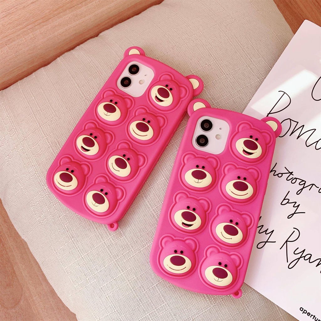 Ốp Điện Thoại Mềm Chống Rơi Họa Tiết Gấu Cho Iphone 7 8/7/8 plus Xs Max Xr 11 12 13 14Pro Max