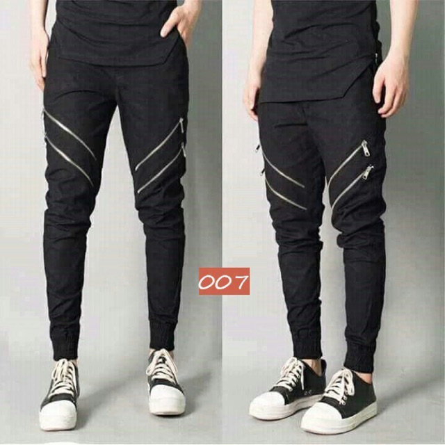 [Ảnh thật] Quần jogger kaki zipper (40-62KG)