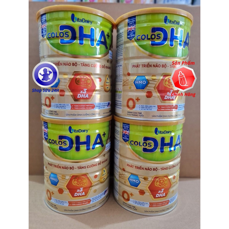 [QUÉT QR TÍCH XU] Combo 4 Hộp Sữa Bột Colos DHA 0+, 1+ Loại 800g