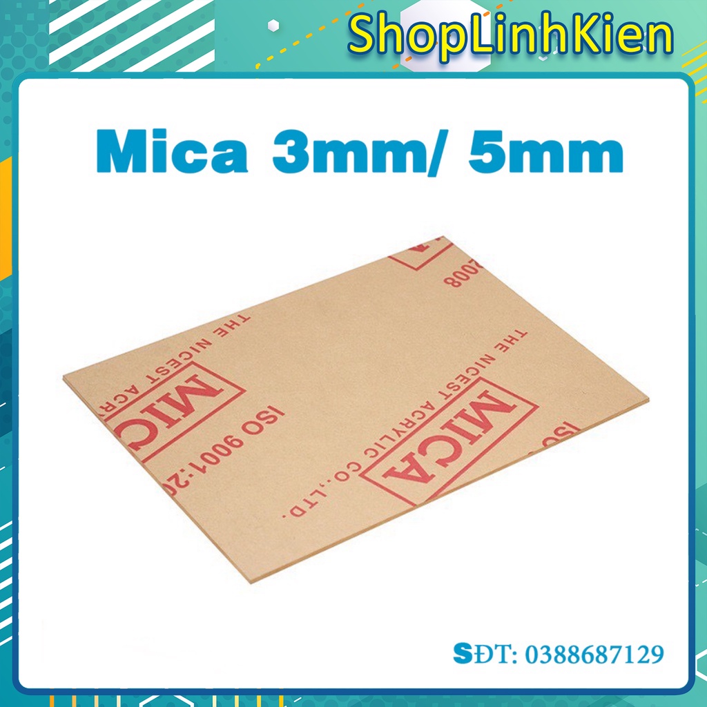 Tấm mica A4/ A5 3mm 2mm trắng trong đài loan