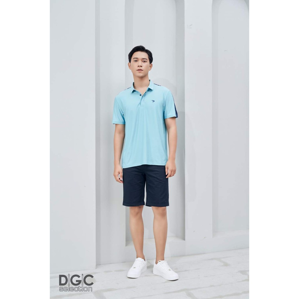 Áo Polo nam ngắn tay DGCs kiểu dáng thể thao năng động, màu xanh ngọc chất Polyester bền đẹp thoáng khí SAP2030M