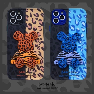 Ốp điện thoại mềm họa tiết gấu ba chiều cho i 13 12 11 Pro Max Mini X XS Max XR 7 8 Plus