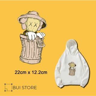 Miếng ủi truyền nhiệt offset dán trang trí quần áo hình KAWS 18