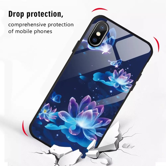 Ốp Lưng Kính Bóng 13ProMax 12ProMax 11ProMax XSMAX X XS 7Plus FUKISHOP