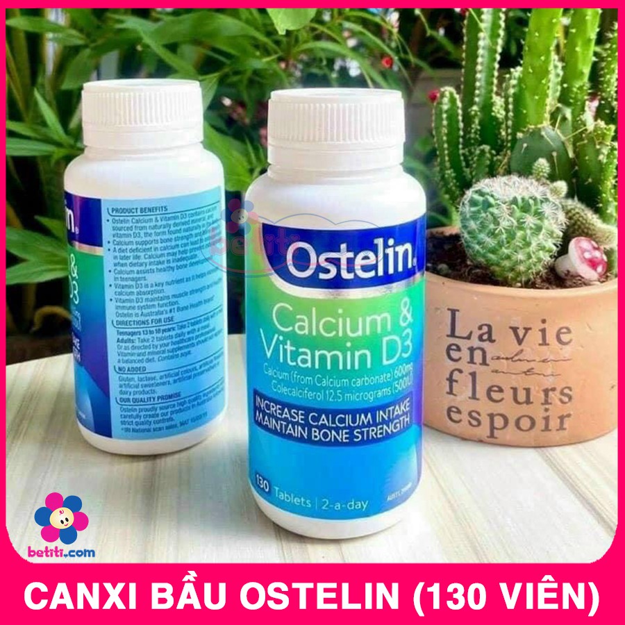 Canxi Bầu Ostelin Và Vitamin D3 - Lọ 130 Viên