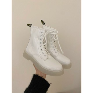 [ORDER TAOBAO] GIÀY BOOT NỮ DA BUỘC DÂY MÀU ĐEN TRẮNG