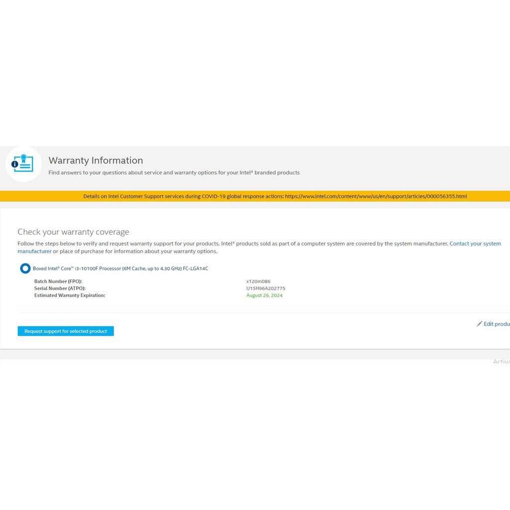 Intel Core i3 10100F / 6MB / 4.3GHZ / 4 nhân 8 luồng / LGA 1200. | BigBuy360 - bigbuy360.vn