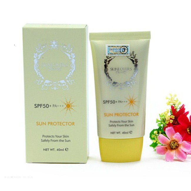 [Tặng tẩy da chết Skinlovers] Kem chống nắng hông tan trong nước Skinlovers SPF 50-40ml