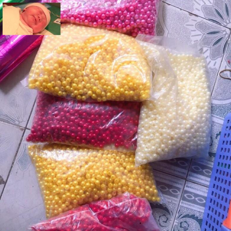 100g hạt trai nhựa trang trí oản,trang trí hoa,làm đồ hanmade siêu đẹp