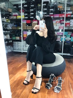 Sandal quai mảng full đá