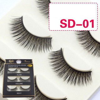 Mi giả 3D - Mi Chồn 1 bộ 3 cặp