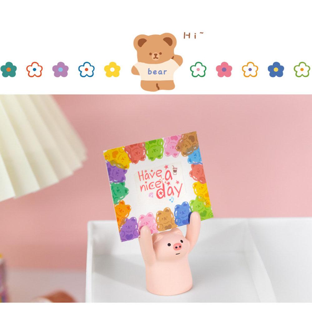 Cuộn Băng Dính Hình Gấu Dễ Thương Dùng Trang Trí Sổ Tay DIY