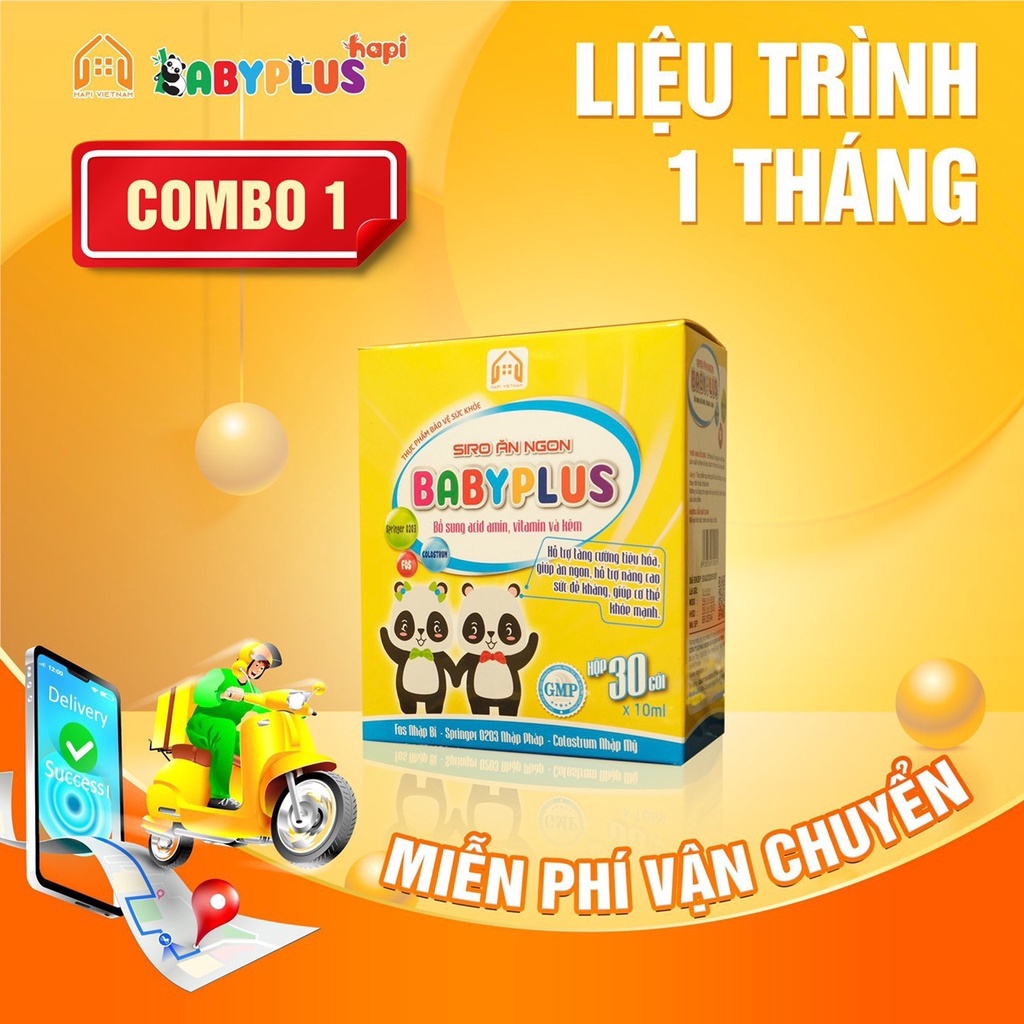 BabyPlus - Siro Ăn Ngon Baby Plus Giúp Bé Hết Biếng Ăn,Tăng Cân,Tăng Đề Kháng,Hết Táo Bón