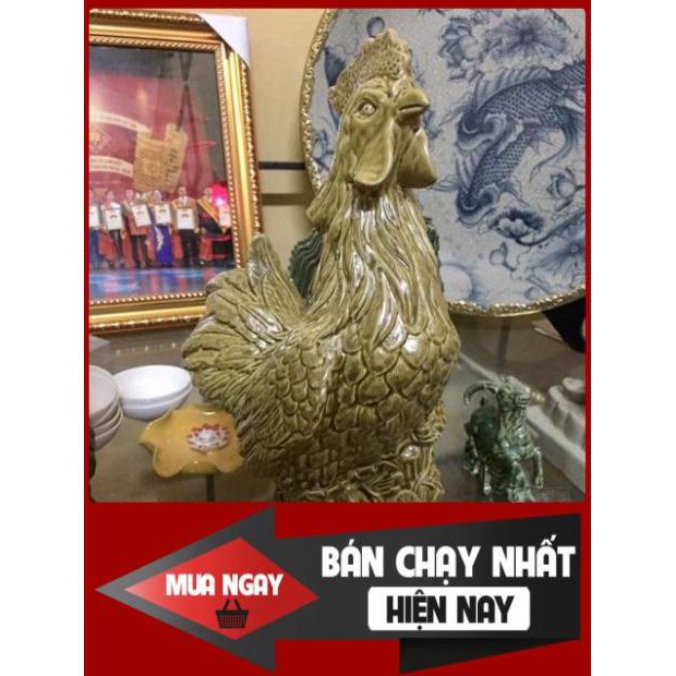Tượng gốm sứ con gà trống