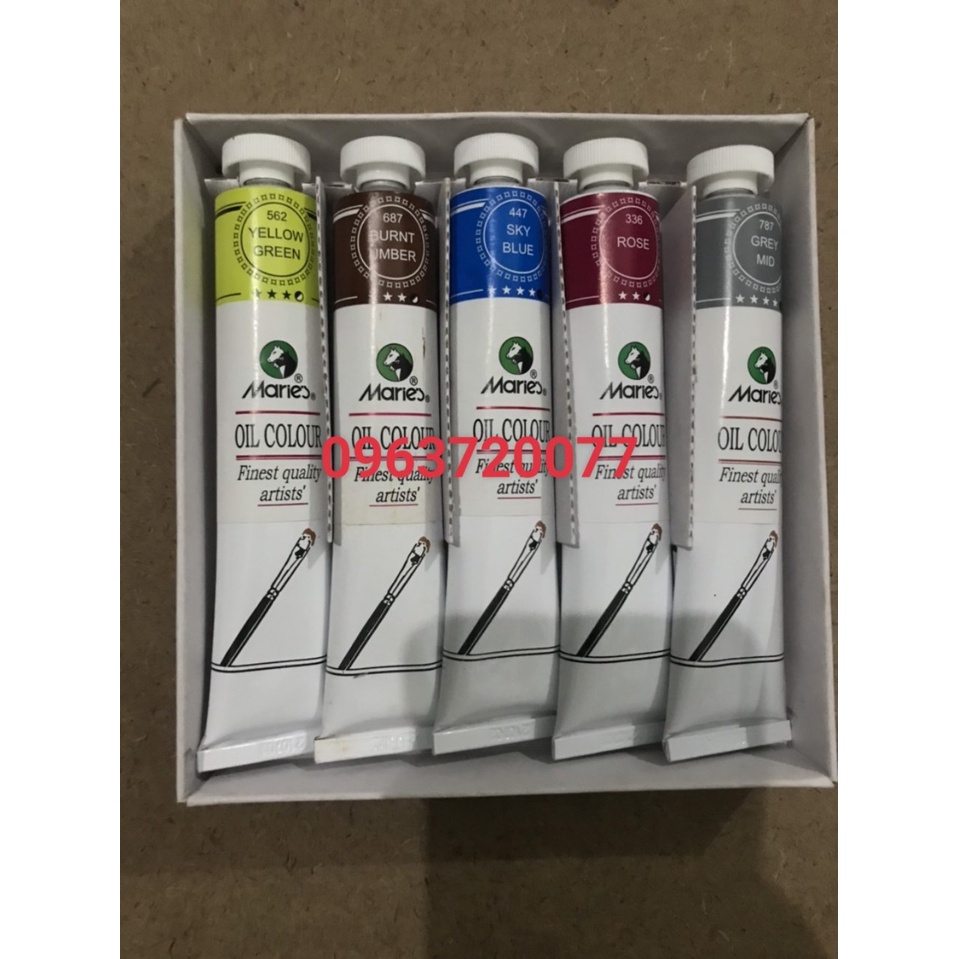 Bộ đầy đủ 20 tuýp sơn dầu 50ml Maries