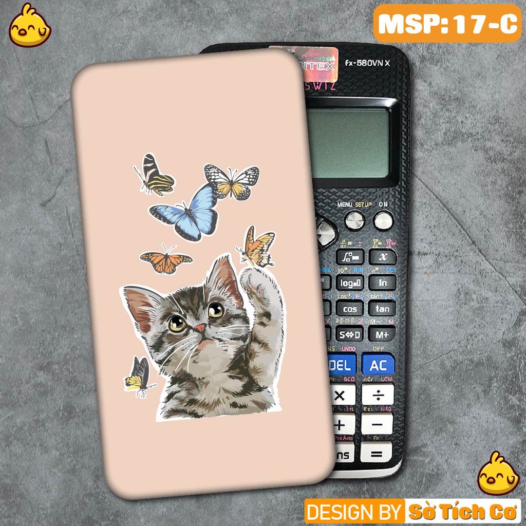 Miếng decal dán máy tính casio vinacal FX500 FX570 FX580 - 570ES 570EX 680EX hình Cute Cat MSP: MT17