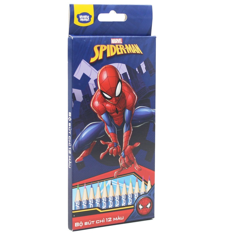 Hộp 12 Bút Chì Màu Marvel Spider-Man - HooHooHaHa® VPH13-1406