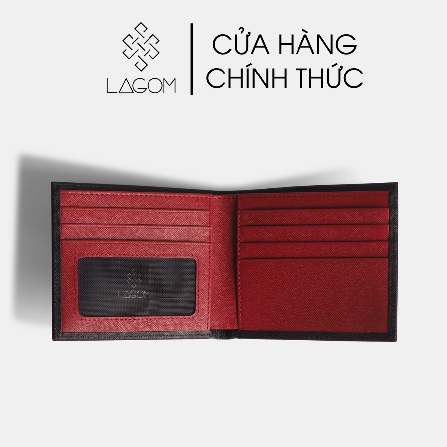Ví nam Da Thật LAGOM Forest Bifold - dáng ngang có ngăn để ảnh