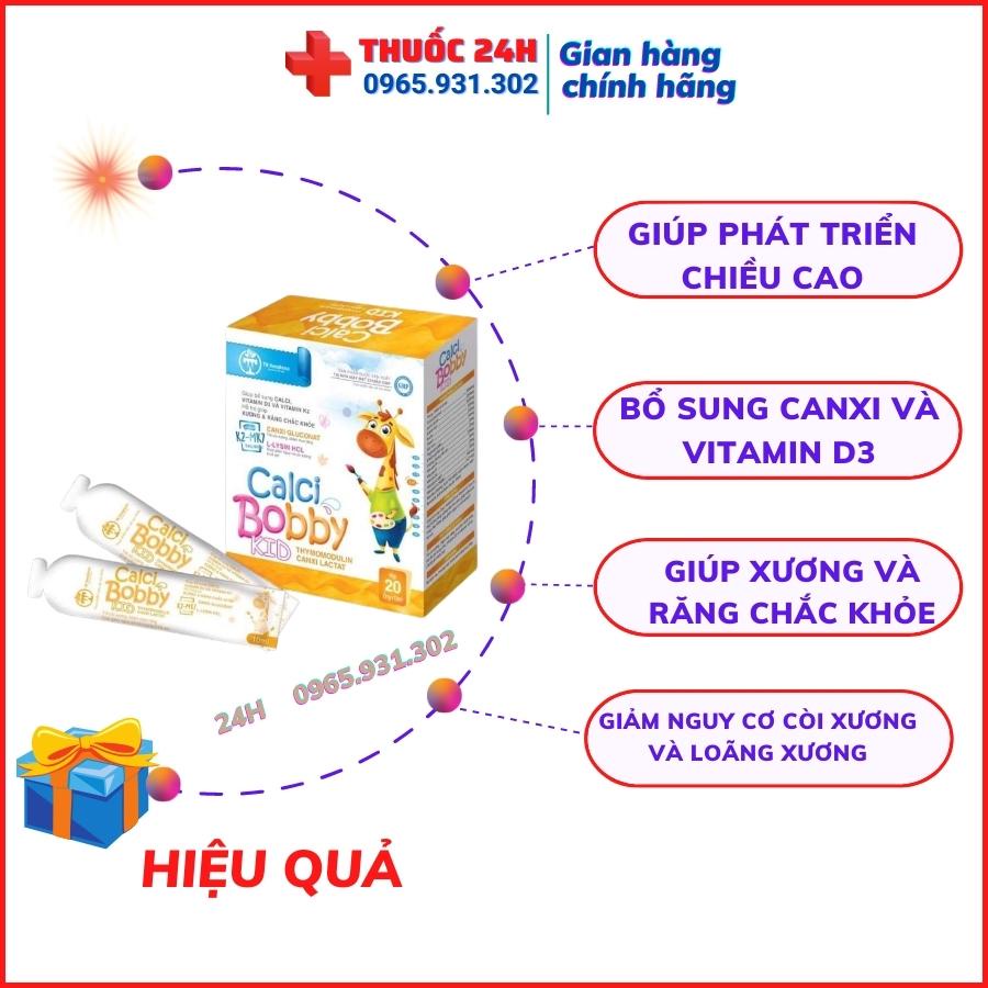 Canxi hữu cơ CALCI BOBBY KID, L Lysine, vitamin D3K2, giúp xương và răng chắc khỏe, hỗ trợ phát triển chiều cao