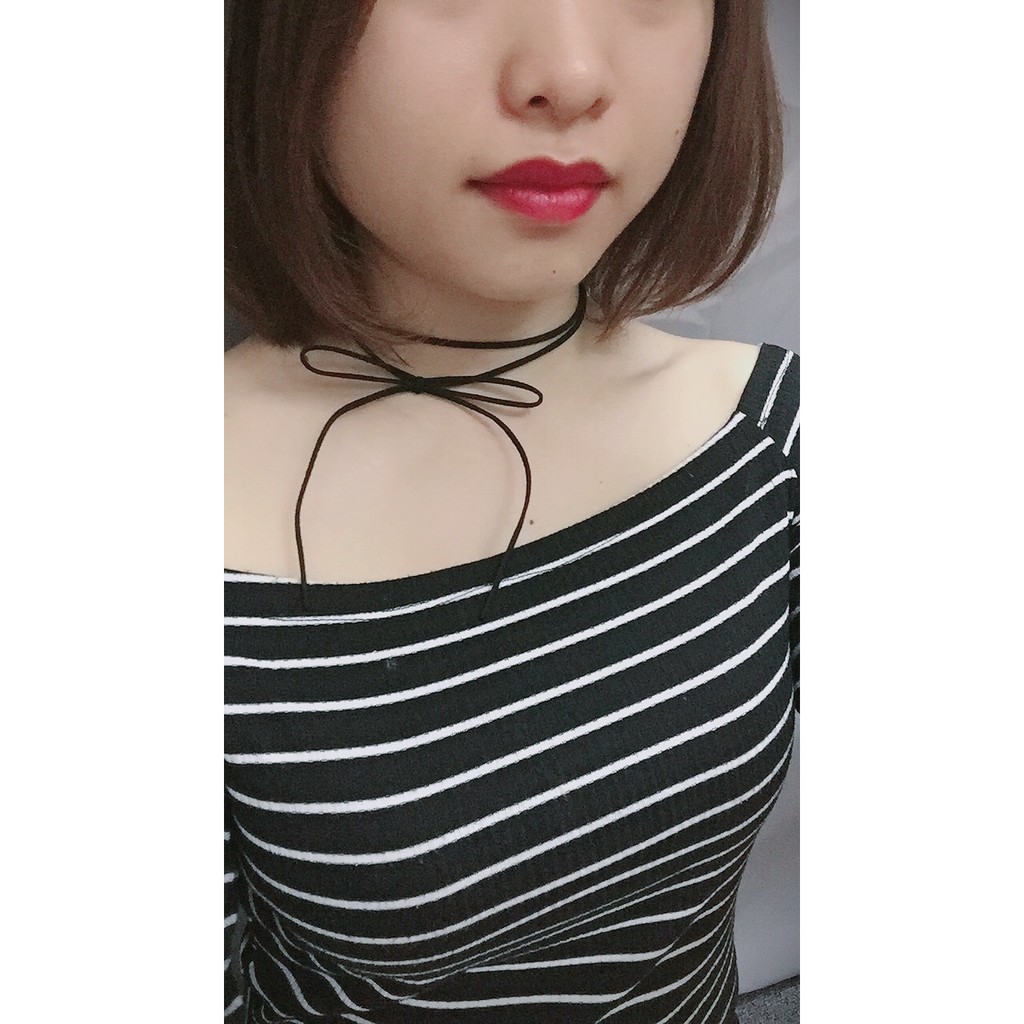 Vòng cổ Choker trang sức phong cách thời trang Hàn Quốc đẹp độc rẻ sang chảnh sexy mùa hè 2017