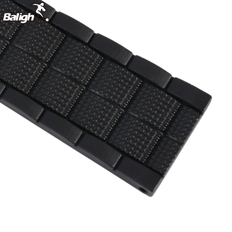 Dây Đeo Đồng Hồ Bằng Silicone Màu Đen Chống Thấm Nước 20 / 22 Mm