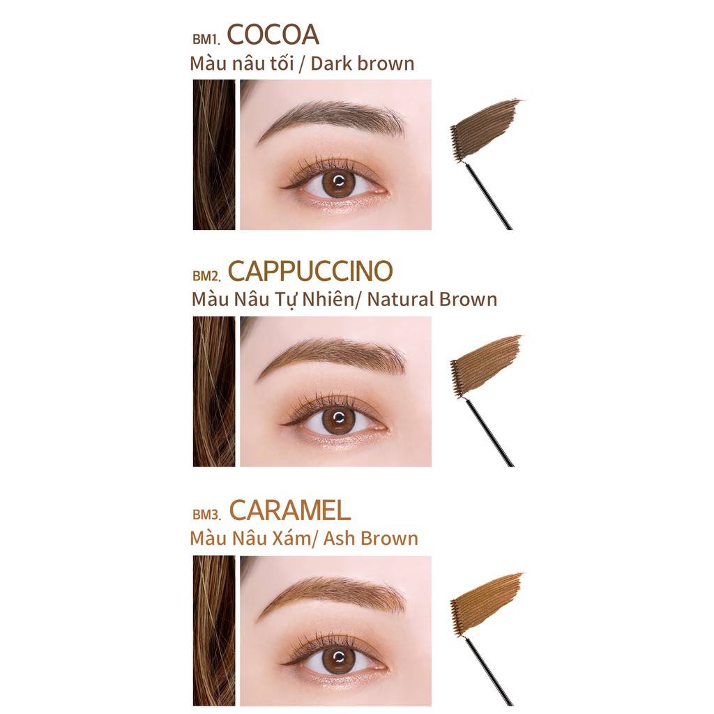 Mascara chân mày bền màu, lâu trôi Merzy The First Proof Brow Mascara 3.5g