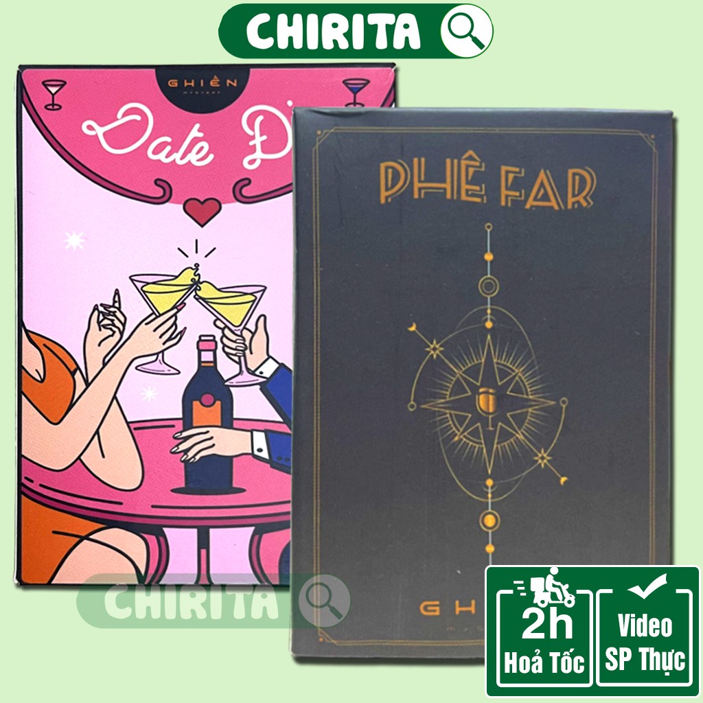 ▣■Bài Drinking Game Việt Hóa PHÊ FAR Chiếu Hữu và DATE ĐI Va Chạm 18- Bộ Card Board Cho Cặp Đôi CHIRITA