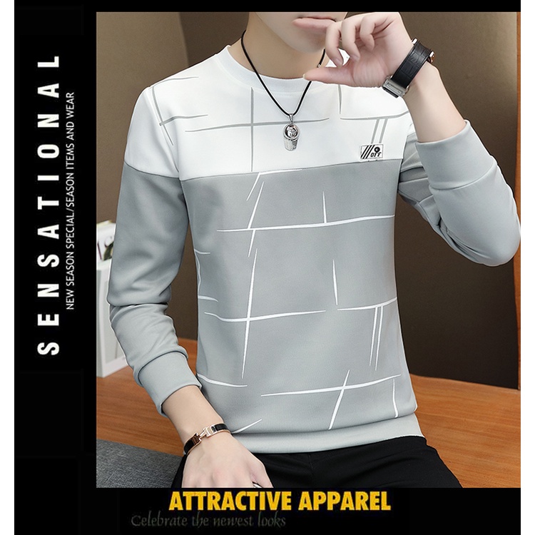 Áo Thun Dài Tay Giả 2 Lớp Phong Cách Hàn Quốc Dành Cho Nam Giới