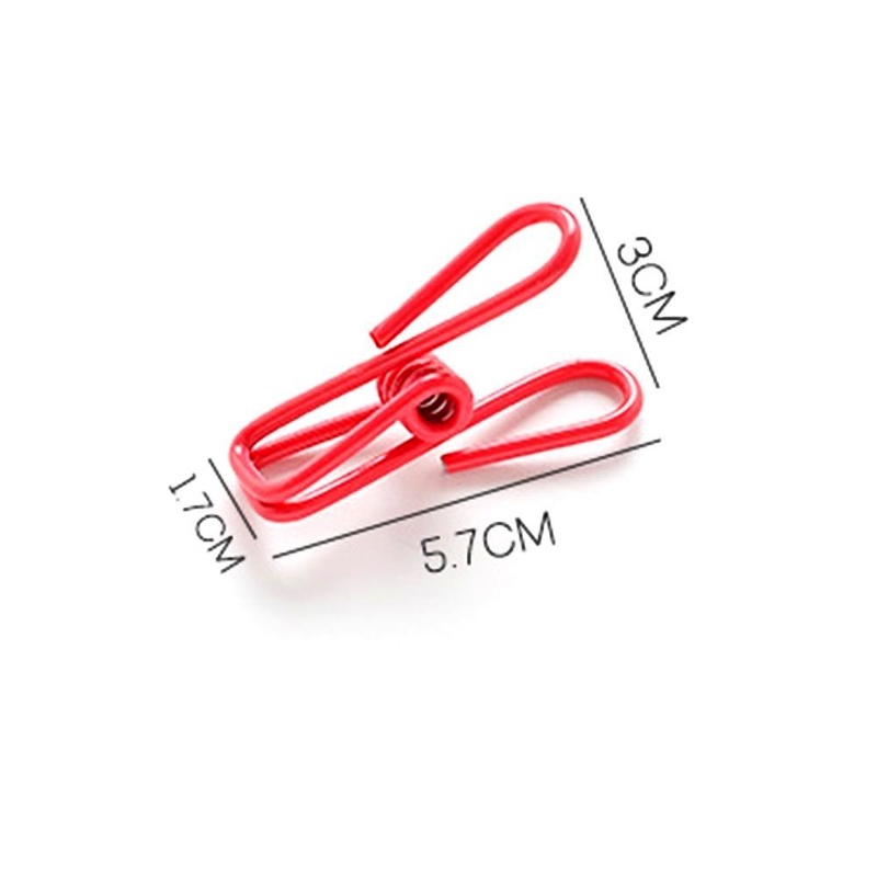 Set 5 kẹp phơi quần áo/thẻ/ảnh để bàn mini bằng kim loại màu trơn chống gió đa năng cho văn phòng/ trường học