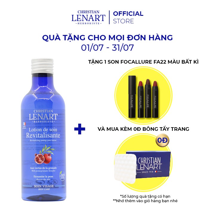 [HSD: 11/2022] Toner Quả Phúc Bồn Tử CHRISTIAN LENART Fruitée Energisante - 200ml