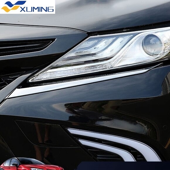 Viền Inox BọC ĐèN Pha Cho Toyota Camry 2018 2019 2020 8th