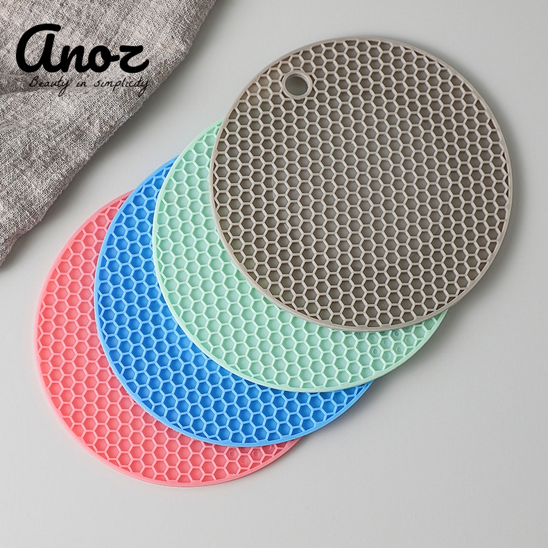 Tấm Lót Tô Chén, Miếng Lót Nồi Bằng Silicone Chịu Nhiệt Độ Cao Chống Trượt Trang Trí Bàn Ăn - Anoz Kitchen