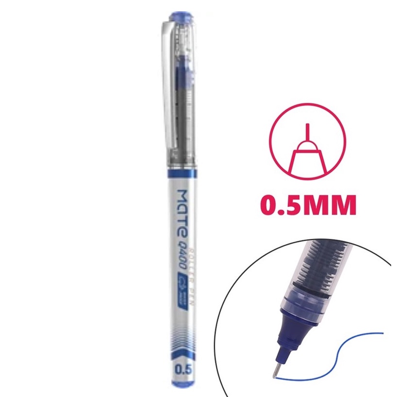 Bút bi nước mực gel ngòi 0.5mm Deli nhanh khô / Bút lông kim Q400