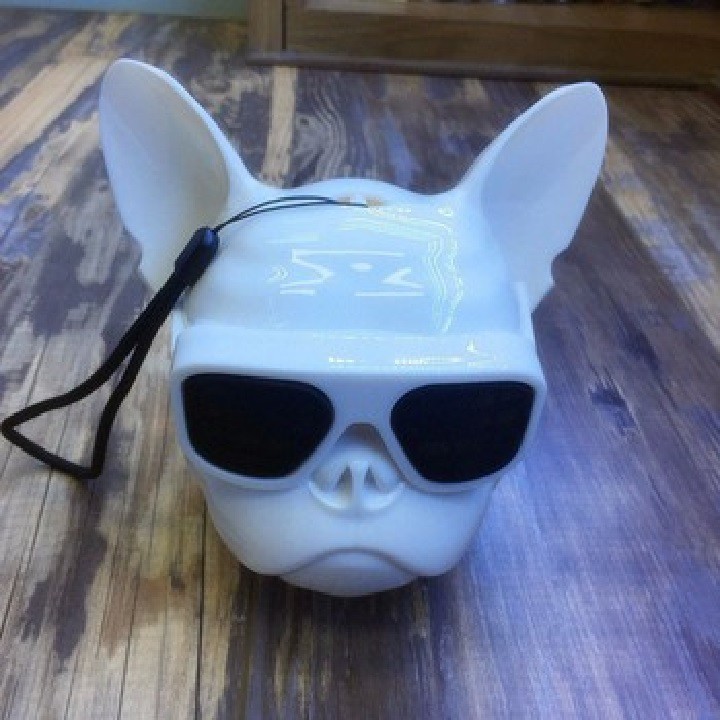 Loa bluetooth hình đầu chó đeo kính - Màu bất kì- Siêu bảo hành 1 đổi 1