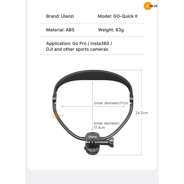 Vòng đeo cổ Gopro - Ulanzi Go Quick 2 mẫu mới 2022