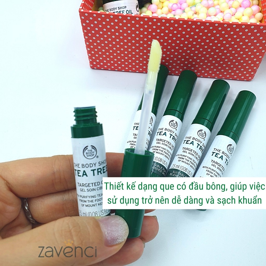 Gel Chấm Mụn THE BODY SHOP Tinh Dầu Tràm Trà Mờ Thâm Mụn Tea Tree Targeted Gel ( 2.5ml )