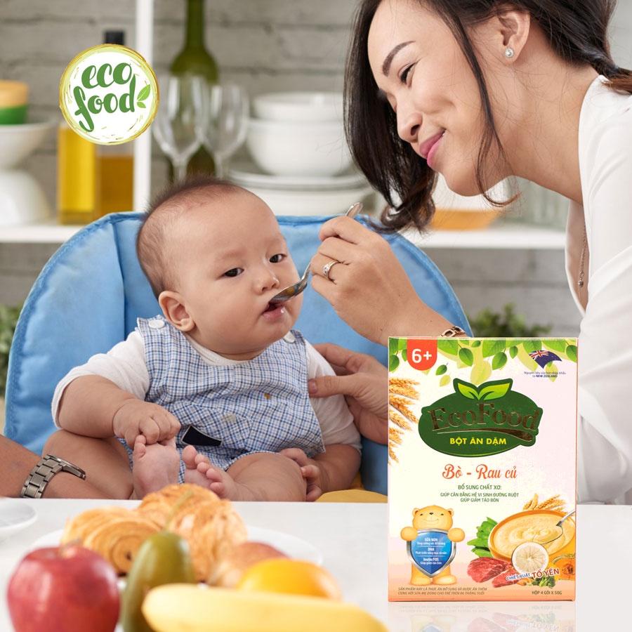 Bột ăn dặm cho bé 4 5 6 tháng Ecofood -  Vị Bò &amp; Rau củ- Ăn dặm cho bé - Ăn dặm kiểu nhật, tự chỉ huy, truyền thống