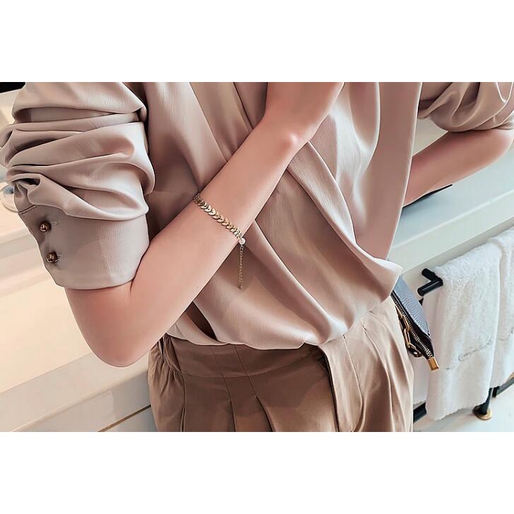 Vòng tay lắc tay nữ titan ngọc lá me H13-104A - CAM KẾT KHÔNG GỈ, KHÔNG BAY MÀU - BẢO HÀNH 12 THÁNG